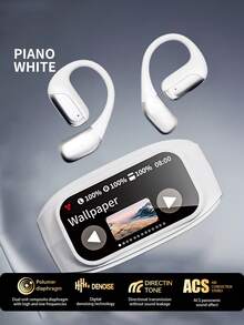 Auricolari senza fili Bluetooth Acer OHR545, design con gancio per l'orecchio e schermo, custodia di ricarica, cancellazione del rumore, audio Dolby, bassi profondi, vestibilità comoda, adatti per sport, corsa, ciclismo, fitness e compatibili con smartphone e tablet. - Tagli Unica - Visualizzare 14