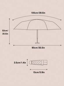 1pc Foldable 5-Fold Compact Umbrella, Dual-Use For Rain And Sun, Capsule Umbrella, UV Protection, Pocket Size, Premium Style For Women - Multicolor - View 11