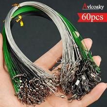 Avlcoaky 60pcs/ Set Steel Wire Sea Fishing Leader Line - Multicolor - View 2