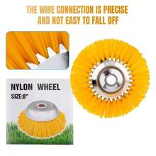 8 Inch Nylon Brushcutter Strimmer Brush Head For Moss And Path  Removal UK - A - View 10