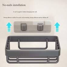 Bathroom Toilet Paper Holder Rack, Mesh Basket, No Drilling Required, Wall-Mounted Toilet Paper Box, Tissue Box For Washroom - Multicolor - View 3