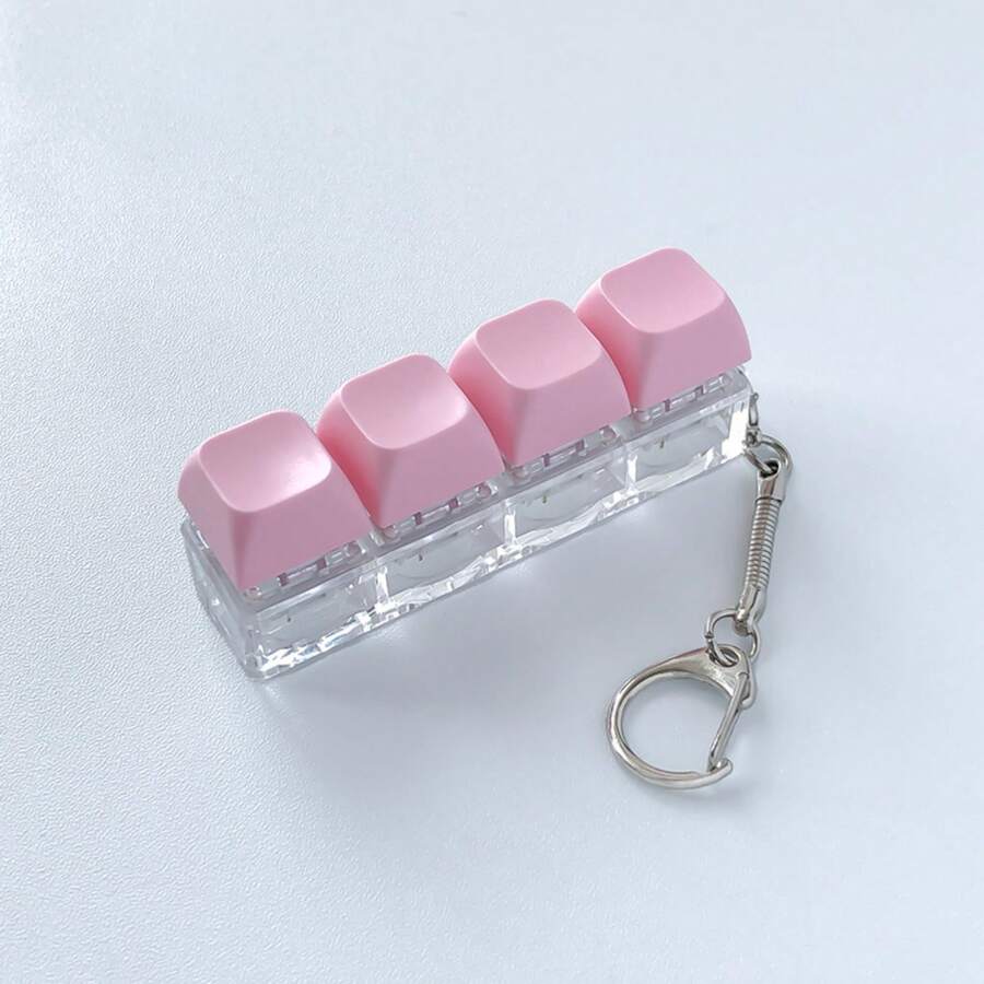 Keyboard Stress Relief Toys, Keyboard Keychain Toys, Staring Push Button Toys, Finger Pressing Keyboard Toys, For Stress Relief, Killing Time, Art Hobby, Collection, Party Supplies, Creative Toys For Teenagers, Pressure Relief Toys For Teenagers - Multicolor - View 1