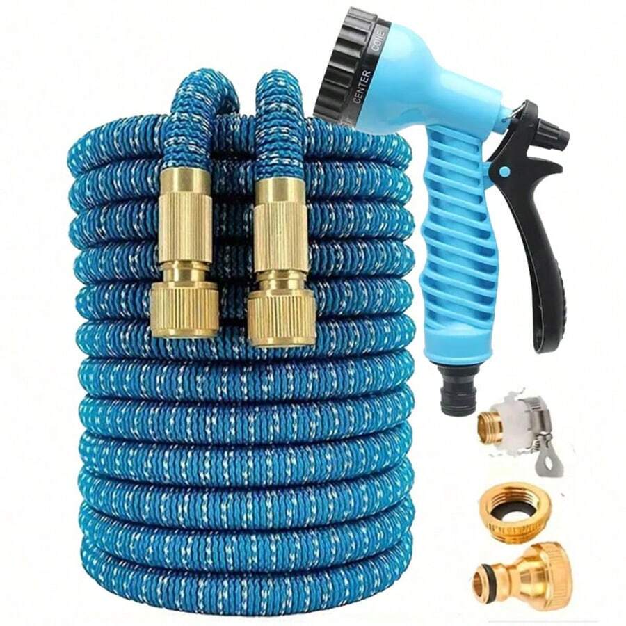 1 ống tưới vườn co giãn nhẹ kèm vòi phun – Ống mềm dẻo bền chắc, nhiều tùy chọn chiều dài và dễ cất giữ – Lý tưởng cho việc làm vườn tại nhà và bảo dưỡng bãi cỏ.