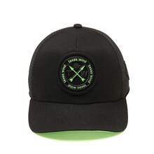 Texas Wind Country Trucker Cap With Curved Brim And Mesh Detail - 黑綠色 - 查看 2