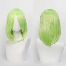 FULCRUM Heat-Resistant Synthetic Green Wig, Suitable For Parties, Halloween, Christmas, Costume, Masquerade Ball, Unisex - Lime Green - View 12
