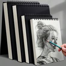 1 Pack 30-Sheets ,Sketch Book, Top Spiral Bound Sketch Pad, Acid Free Art Sketchbook Artistic Drawing Painting Writing Paper For - Sketchbook - View 2