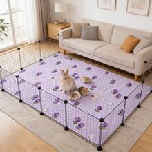 1pc Tulip Print Small Pet Pad, Quilted Non-Slip Soft Cushion Mat, Suitable For Rabbits, Hamsters And Other Small Pets, Can Be Used In Cages And Beds - View 2