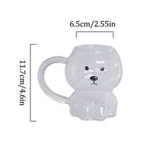 1 Stück süße Welpen-Glastasse (mit Griff) – Bichon Frise Kaffeetasse, geeignet für Heimdekoration und Geschirr, kann als Trinkbecher für Sommerfeste und Partys verwendet werden, anwendbar für Wohnzimmer, Schlafzimmer oder Büro, kann auch als Geschenk oder Feiertagsdekoration verwendet werden - Verschiedenfarbig - Übersicht 6