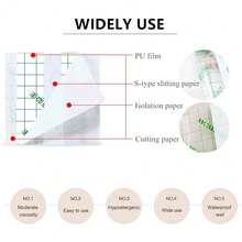 50/100Sheets Waterproof Transparent Adhesive, Wound Dressing Tape Fixer Plaster Stretch Fixation Tape Tattoo Aftercare Bandage - Multicolor - View 3