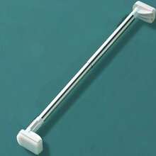 1根升级加粗25毫米直径可伸缩杆，长度50-80厘米，加厚不锈钢材质，可调节伸缩阳台晾衣架、窗帘杆、浴帘杆、服装架 - 白色 - 查看 9