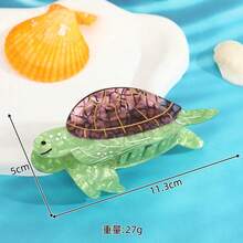1pc Ocean Series Acrylic Printed Claw Clip With Small Fish, Turtle, Lobster, Hair Claw, Vacation Style Unique Niche Hair Clip - Multicolor - View 16