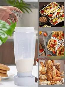 1個易擠壓鬆餅醬料擠壓瓶 耐用塑膠擠壓瓶 附攪拌球 適用於烘焙鬆餅、杯子蛋糕、薄餅、鬆餅、鬆餅、鬆餅、沙拉醬料等 - 彩色 - 查看 6