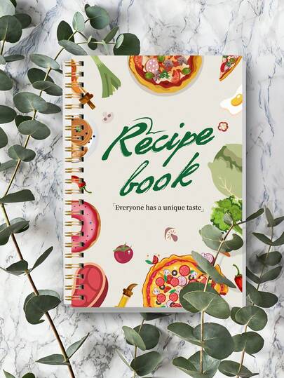 所有食谱尽在一册：160页食谱本，方便记录食谱，健康饮食，保存家人最爱，轻松规划膳食，是家庭厨房、学校和办公室的理想用品。