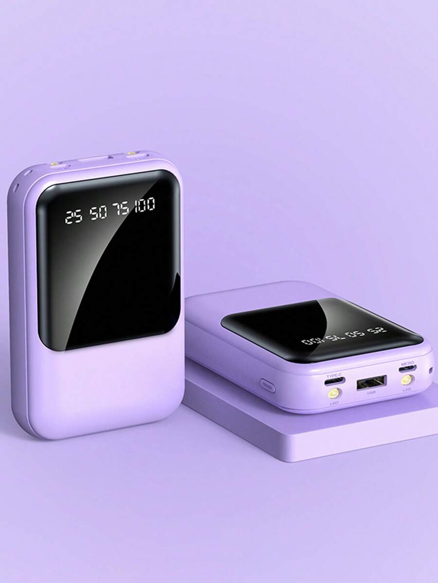 YISEN 20000mAh Portable Power Bank, Fast Charging, Digital LED Display, Portable Charger With LED Light - Purple - View 1