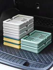 可折疊收納籃 野餐籃 用於衣物水果書籍 大容量農產品收納籃 車用收納籃 適用戶外廚房客廳餐廳購物 家居裝飾 野餐桌配件 家庭聚會配件 - 彩色 - 查看 10