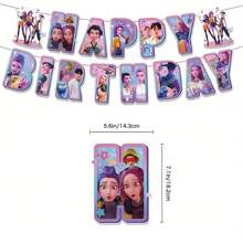 1 pieza Suministros para fiestas de ídolos K-POP, diseño de cazador, adecuado para reuniones de fans y fiestas de cumpleaños (estilo aleatorio) - Multicolor - Ver 4