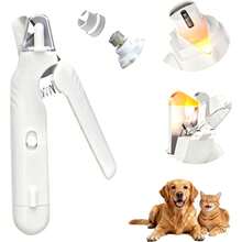 2 In 1 Pet Nail Clipper And Grinder With Dual LED Lights, USB Rechargeable Electric Nail File For Small Medium Large Dogs Cats, Quiet Pet Grooming Kit With Splash Guard, Cat Dog Claw Trimmer - A - View 1