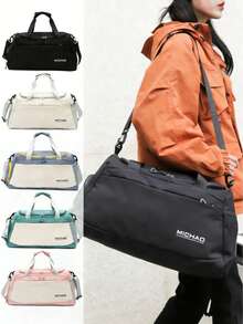 旅行手提包/背包，带鞋仓，男女通用运动瑜伽健身包，大容量周末过夜随身手提/斜挎包 - 彩色 - 查看 2