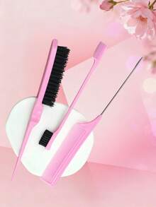 Bộ 4 lược chải tóc họa tiết da báo - Bao gồm lược duỗi tóc họa tiết da báo, lược đuôi nhọn, lược bên và lược tạo độ phồng | Lông mềm mại, chất liệu ABS bền | Tạo kiểu tóc mượt mà, kiểm soát tóc xơ rối, dễ dàng tạo đường rẽ ngôi và lọn tóc xoăn | Thích hợp sử dụng tại nhà, salon, khi đi du lịch và chăm sóc tóc hàng ngày. - Họa tiết da báo - Xem 5