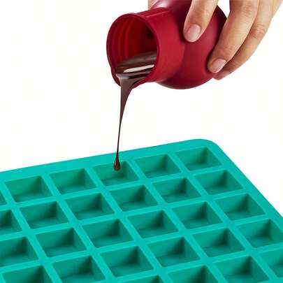 Khuôn làm kẹo silicon 40 ô, khuôn nướng hình vuông thích hợp để làm kẹo caramel tự làm, kẹo cứng, kẹo truffle, kẹo béo keto, thạch, kẹo dẻo, kẹo đậu phộng.