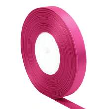 25 Yards/Roll Satin Ribbon, Solid Fuchsia Color, Shiny Fabric Suitable For DIY Wedding Invitations, Bridal Bouquets, Gift Wrapping, Party Decorations, Sewing Crafts, Bridal Bouquet Accessories, Wedding Decorations - Hot Pink - View 10