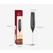 Wireless Electric Milk Frother, Handheld Battery Powered Milk Foamer, Portable Milk Frother For Coffee, Cream Whipper, Milk Whisk - Black - View 12