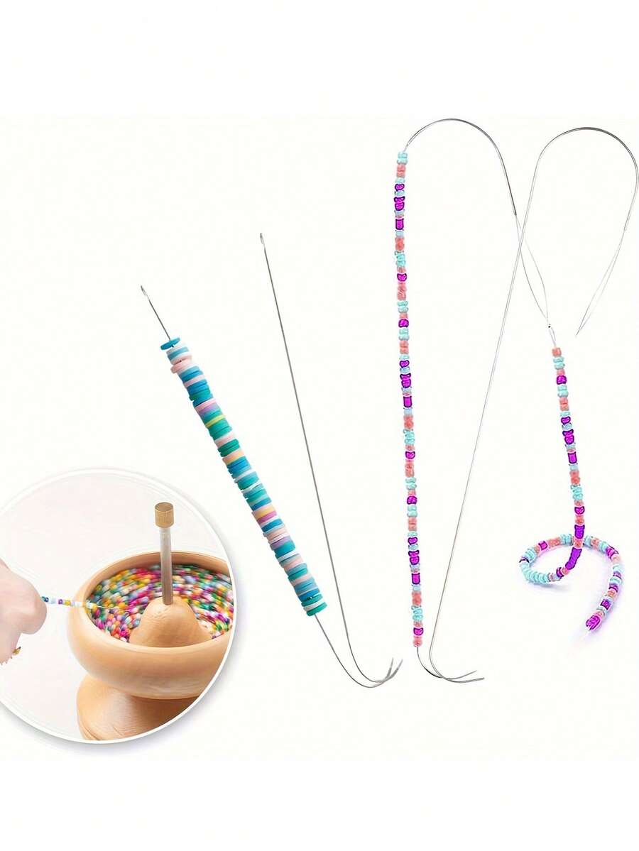 The Third Generation Features Two Large Eye Needles, Clay Bead Needles, And Stainless Steel Needles For Making Bracelets, Necklaces, And Jewelry - Multicolor - View 1