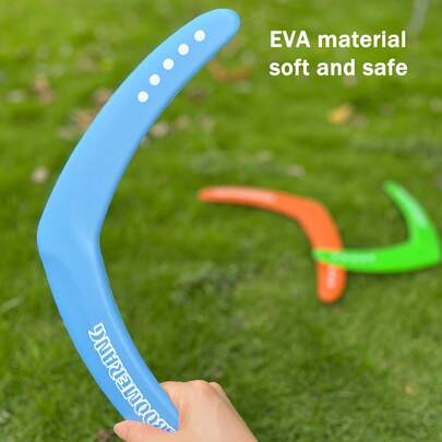 Bumerán de EVA de alta densidad, suave, con excelente efecto de giro y larga permanencia en el aire. Ideal para deportes al aire libre, entretenimiento y actividades sociales divertidas. Un regalo maravilloso para el Día de San Valentín, Pascua, Año Nuevo, cumpleaños y temporada de graduación.