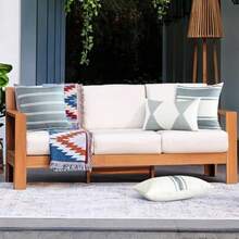 OTOSTAR - Fundas de Almohada Decorativas para Exteriores Impermeables Fundas de Almohada de Jardín de 12 x 20 Pulgadas Funda de Cojín Geometría Fundas de Almohada Carcasa de Almohadas para Muebles - Gris - Ver 5