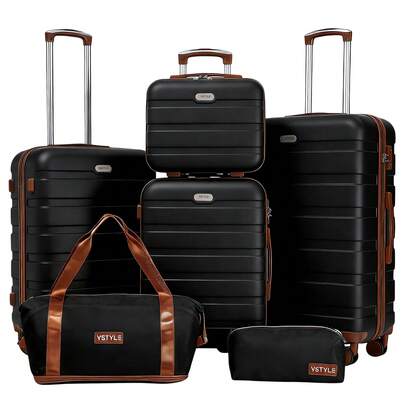 YSTYLE Luggage Sets 5 Piece,Expandable Hardshell Suitcase Set, Travel Suitcases With Durable Spinner Wheels And TSA Lock