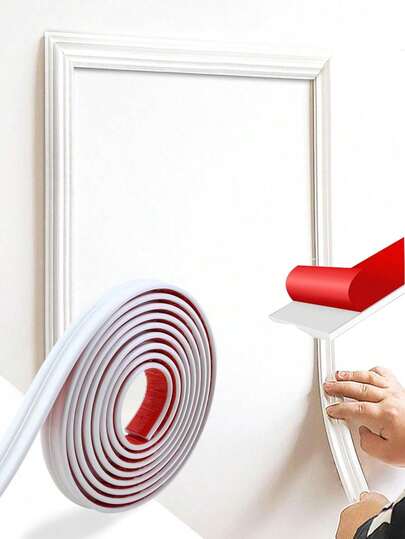 500 cm Cenefa decorativa de pared, paneles de pared 3D autoadhesivos, tiras decorativas flexibles DIY para molduras de pared, adecuados para paredes, espejos, marcos de ventanas y decoración del hogar, 100/300/500 cm