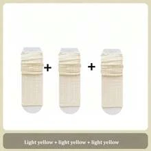 1/2/3双装白色过膝长筒袜，蕾丝袜，适合搭配高筒靴，春夏过膝长筒袜 - 彩色 - 查看 18