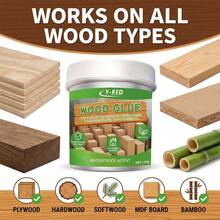 家具修补用木工胶，强力粘合剂，适用于实木及木制品，多用途家用木材填料 - 綠色 - 查看 9