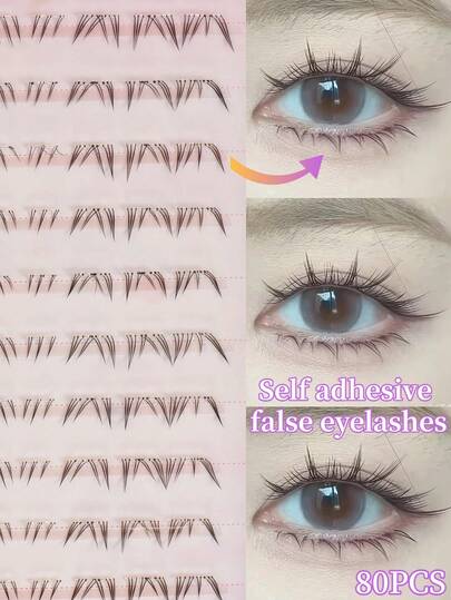 80 piezas de pestañas con estilo coreano con estrellas, de longitud corta de 5-7 mm, que se pueden combinar libremente con pestañas superiores para crear ojos de estrellas inocentes y alegres. Diseñado para principiantes, autoadhesivo sin necesidad de habilidades, maquillaje DIY rápido, eficiente y ahorra tiempo. Ligero y suave en los ojos, adecuado para el uso diario y el maquillaje sin maquillaje. Gran valor, elegante para uso personal o como un regalo pensativo para amigos, regalo ideal para fiestas, a prueba de errores para principiantes!