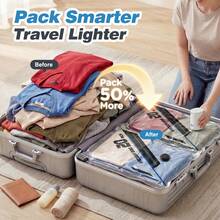15/16pcs Vacuum Bags For Travel With Rechargeable Air Pump,Reusable For Clothes, Comforters, Blankets, Pillow, Bedding, Sealer Clothing Storage,Travel Accessories,Organize Essential - 15-說明印刷 - 查看 2