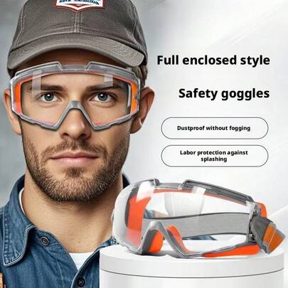 Full-Coverage Safety Protective Goggles Outdoor Sports, Wind And Sand Resistant Cycling Glasses, Polished And Impact-Resistant Glasses