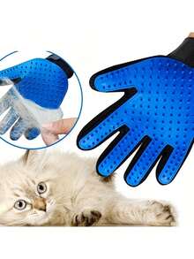 Pet Grooming Gloves, Deshedding Massage Grooming Gloves, Suitable For Removing Loose Hair On Dogs And Cats, Cat Cleaning Grooming Gloves, Pet Grooming Massage Petting Gloves, Deshedding Grooming Brush Gloves - Multicolor - View 5