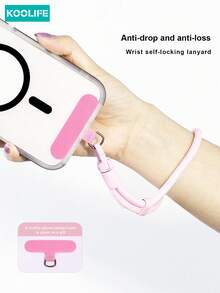 1pc Koolife Woven Phone Lanyard, Short Style, Adjustable Buckle, 360° Rotatable Metal Hook, Anti-Lost Pad, Durable Wrist Strap Suitable For Phone, Keys And Daily Use - Multicolor - View 8