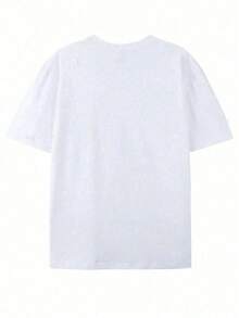 Disney Officially Licensed Short-Sleeved T-Shirt Made From 100% Cotton With A Retro Sticker Motif And Cartoon Mouse Graphic, "Powered By Positivity" Print With Vintage Appliqués, Casual Oversized Streetwear For Women And Men, Breathable Premium Material For All-Day Comfort, Classic Black Base For Timeless Style, Unisex Design, Perfect For Everyday Wear, Street Style Outfits, Holiday Looks And As A Gift, Ideal For Fans Of Positive Vibes And Classic Cartoon Characters. - 白色 - 查看 5