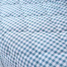 1pc Plaid Pattern Summer Quilt/Air Conditioning Quilt, Modern Minimalist Style Polyester Fiber Blue Plaid Pattern, Ultrasonic Quilting Craftsmanship, Breathable Moisture-Wicking Washable Summer Quilt, Suitable For Bedroom, Home, Hotel And Hostel Use - Lan Xiaoge - View 7