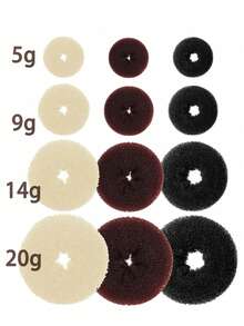 1 Set Black Donut Bun Hairstyle Tools, Donut Bun Maker, Bun Hairstyle Maker, Donut Bun Shaper - Black - View 3