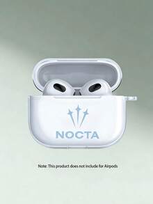 Letter Fashionable Earphone Protective Case, Compatible With AirPods 1/2, Also Fits 3/Pro/Pro2 - Perfect Gift For Boyfriend/Girlfriend - Clear - View 1