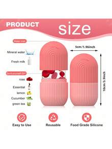 1pc Ice Roller To Relieve Facial And Eye Puffiness, Facial Massager, Improve Skin Quality, Brighten Complexion, Ice Roller Mold, Beauty, Skincare, Spa, Self-Care, Skincare Tools, Facial Care, Beauty Therapist Supplies, Massage, Facial Massage Tools, Facial Roller, Ice Roller, Silicone Ice Mold For Facial Beauty - Multicolor - View 5