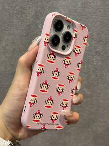 Paul Frank Licensed Lychee Texture Phone Case, Full Body Shock-Proof Protection With Camera Cover, Cartoon Monkey Pattern, New Design Compatible With Iphone 13/14/15/16/17 Pro Max - Multicolor - View 6