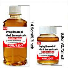 ELHUA Linseed Oil Drying Agent, Handmade Quick-Drying Medium To Accelerate Oil Paint Drying And Improve Luster. Quick-Drying Linseed Oil Paint Medium Improves Fluidity. Premium Refined Oil Painting Professional Medium, Dilutes Oil Colors, Enhances Fluidity, Transparency And Luster - 60ml/250ml/500ml - Quick-drying Flaxseed Oil - View 5
