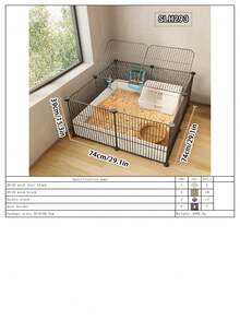 可扩展互锁式宠物游戏围栏，适用于兔子、豚鼠、小猫、小狗和其他小型动物 - 彩色 - 查看 13