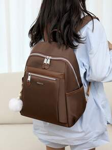 Mochila de mujer de gran capacidad con estilo retro de moda, adecuada para ir al trabajo, viajar, hacer compras, como regalo - Multicolor - Ver 9