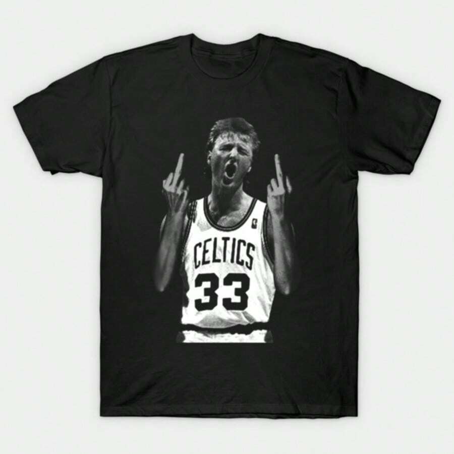 Larry Bird Retro 90s T-Shirt - 黑色8 - 查看 1