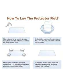 1pc PVC Desktop Protective Mat, 1.0mm/1.5mm/2.0mm Thick, Suitable For Study Desk, Dining Table, Coffee Table, TV Cabinet Protection, Keyboard & Mouse Pad, High-End Luxury Transparent Desk Mat, Scratch-Resistant, Heat-Resistant, Easy To Clean, Applicable For Home, Office, Study, Dining, Hotel, Restaurant And Cafe - Desktop Protector - View 7