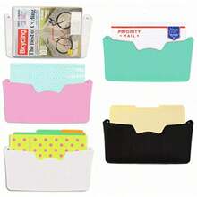 Simple Houseware - Soporte de pared para colgar archivos 5 paquetes varios colores - Surtido  paquete de 5 - Ver 5